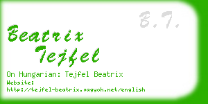 beatrix tejfel business card